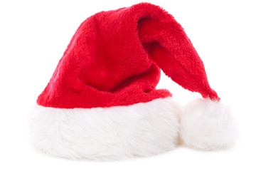 Obraz na płótnie Canvas Santa hat isolated in white background