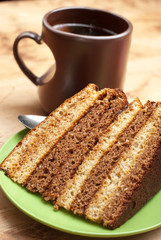cake with coffee