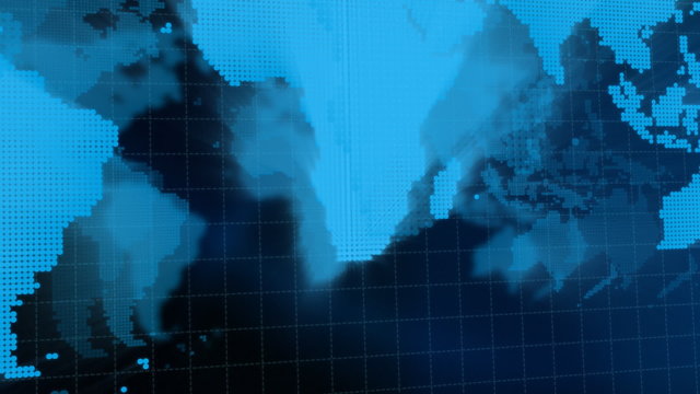 World Map - blue graphic layers