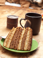 cake with coffee