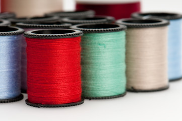 Colorful thread bobbins