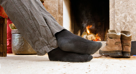 Feet by the fire