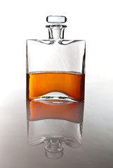 single carafe of scottish whisky or bourbon