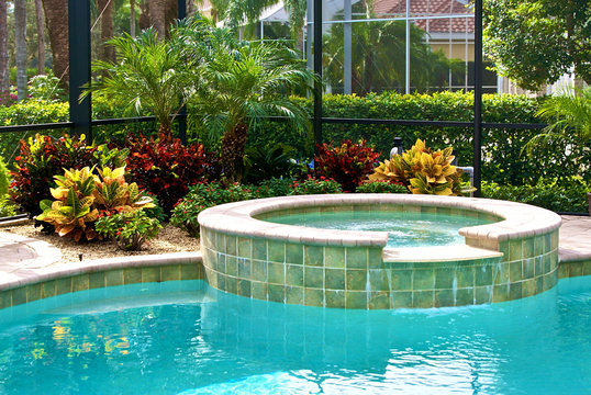 detail of swimming pool