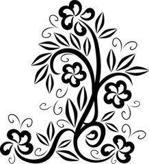 Design floral tattoo symbol