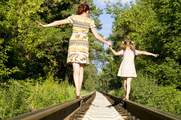 Mother with  daughter