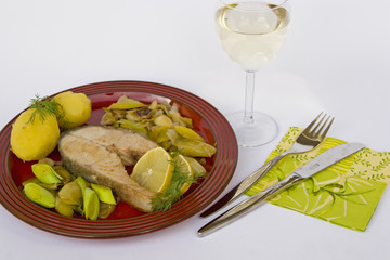 Fisch mit Lauchgemüse