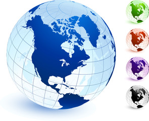 Multi Colored Globe set