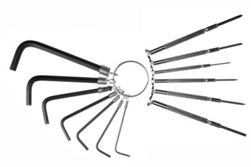 bunch of allen-keys and clock screwdrivers