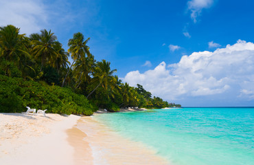 Obraz na płótnie Canvas Ocean and tropical beach
