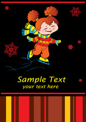 Postcard for Christmas and New Year.