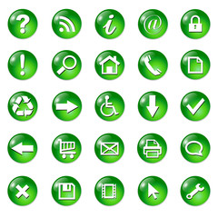 Set of icons, buttons