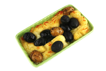 mash with olives