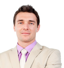 Close-up of an attractive businessman