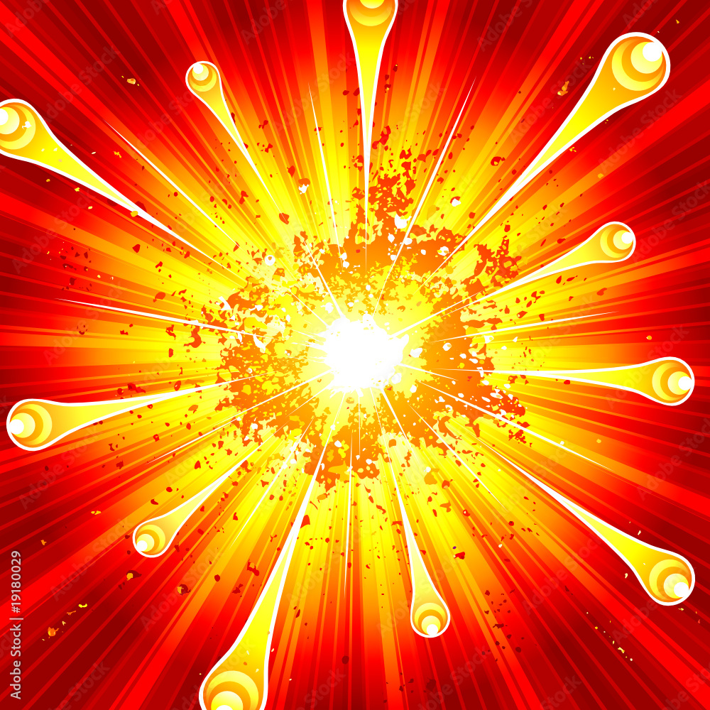 Poster Background of lights and explosion.