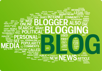 Fototapeta premium Blog word cloud illustration