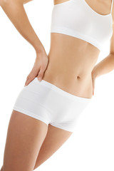Fototapeta premium Slim body isolated on white background