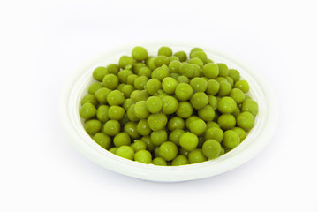Close up of tasteful green peas ready for cooking.