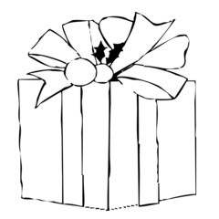 A box with a bow.