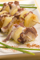 Spanish tapas. Octopus Galicia style. Pulpo O'Feria.