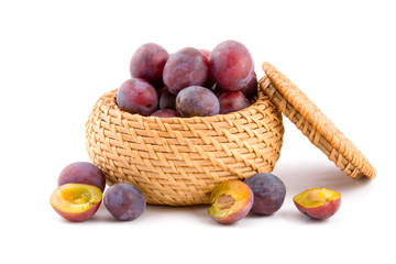 Still-life with plums