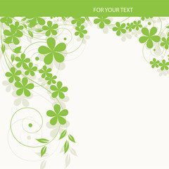 Fototapeta premium Abstract flowers background with place for your text