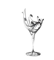 The stylized wine glass for fault