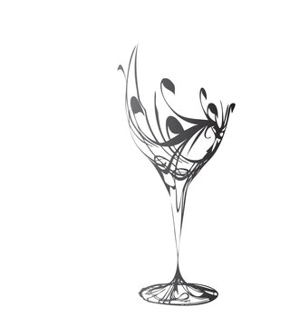 The stylized wine glass for fault