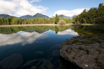 A idyllic lagoon in Llanada Grande, Chilean Patagonia