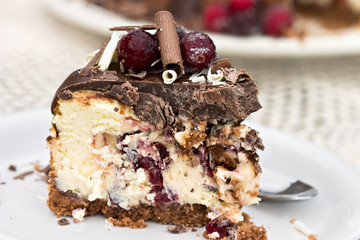 Cranberry Chocolate Cheesecake