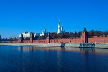Obraz premium Kremlin & Moskva river, Moscow, Russia