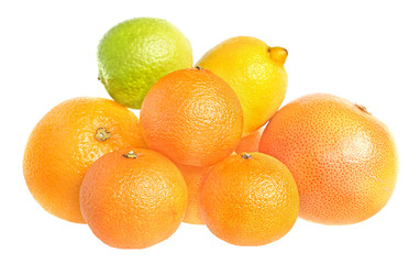 Set of citrus fruit.
