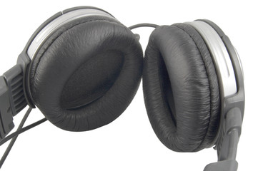 stereo headphones isolated on white background