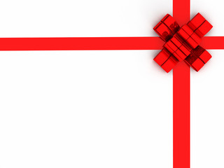red gift bow