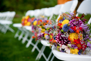 Bridesmaids' bouquets