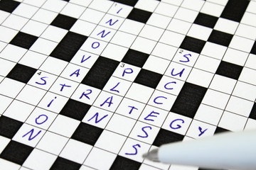 Innovation, Strategy, Plan, Success Crossword
