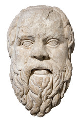 Stone head of the greek philosopher Socrates - 19194446