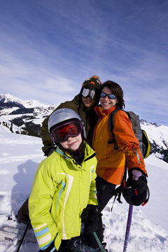 ski, famille