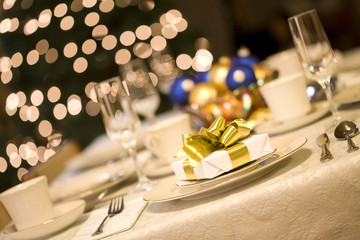 Gold present on dining table