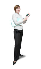 Fototapeta premium Pretty girl with documents