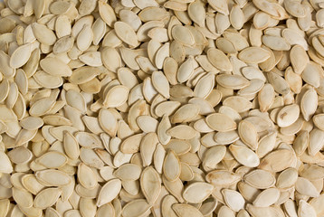 Dried seeds of a pumpkin