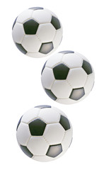 Three soccer balls