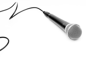 Microphone isolated on white