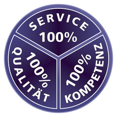 100% Service, 100% Qualität 100%, Kompetenz