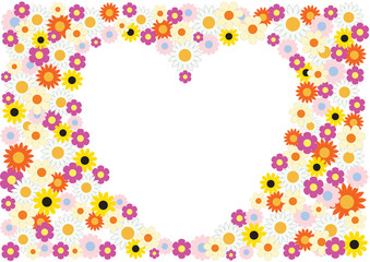 flowers heart background