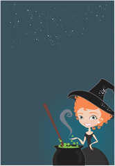 cute witch background