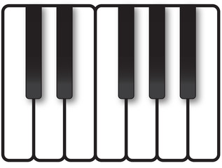 Naklejka premium Piano Keys Illustration