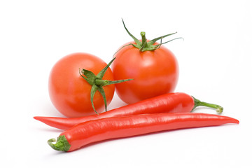 tomatoes and peperoni