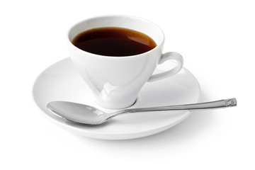 black coffee cup isolated