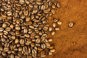 Coffee grains, can be use as background